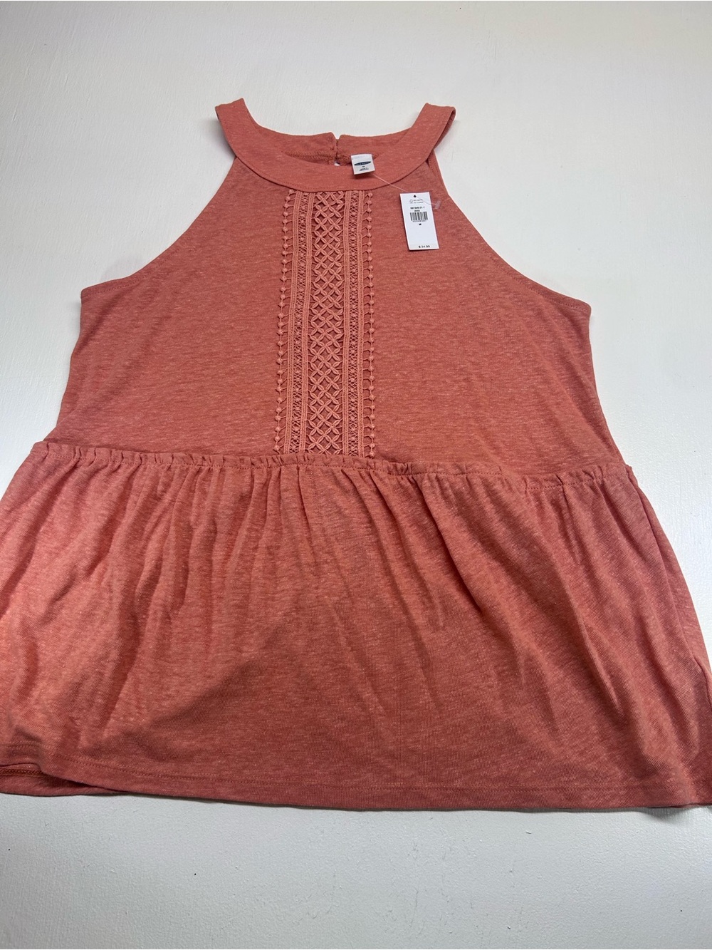 Old Navy Women's Rust Crochet-Trim Tank Top